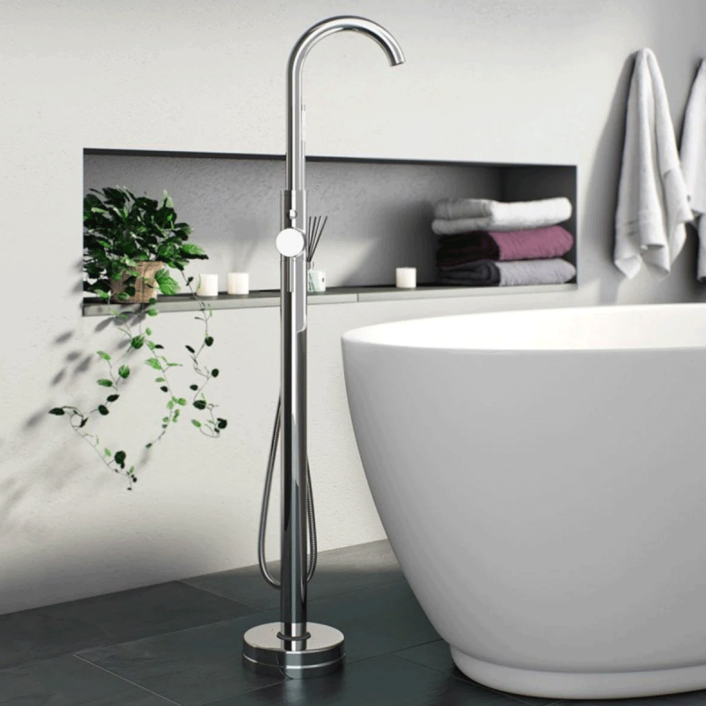 Plan Free Standing Bath Shower Mixer