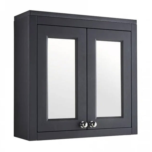 Armoire à miroir Astley 600 mm gris mat