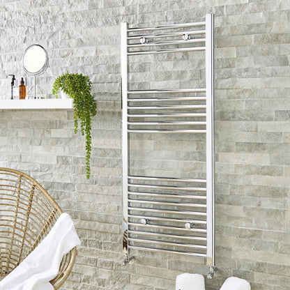 Curved Towel Rail 300mm x 1000mm Chrome