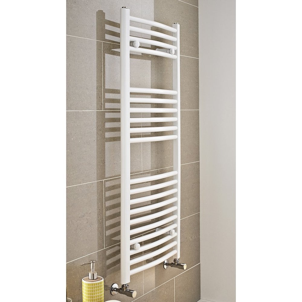 Curved Towel Rail 400mm x 1200mm White