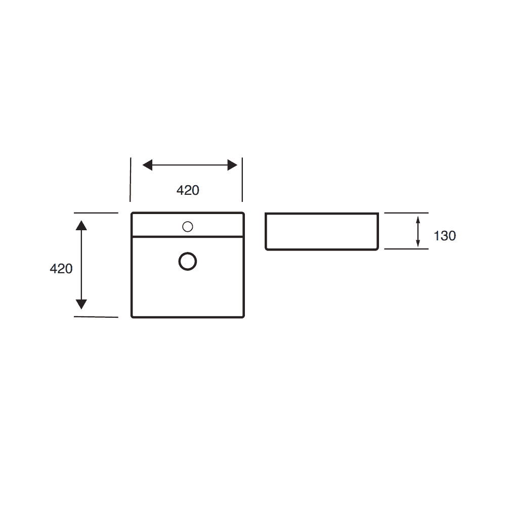 Essential 420mm Counter Top Basin