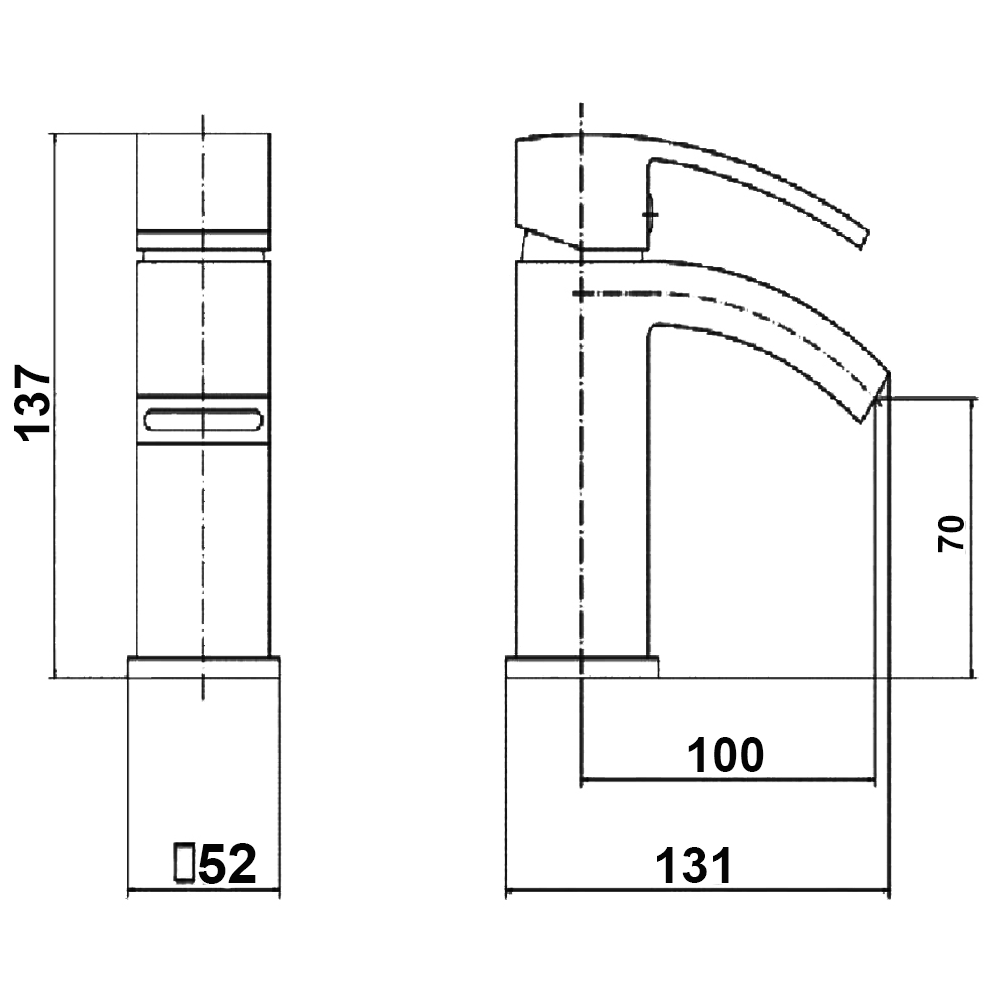 Mezclador monomando para lavabo Fiuto Nero (T8322NW) negro completo