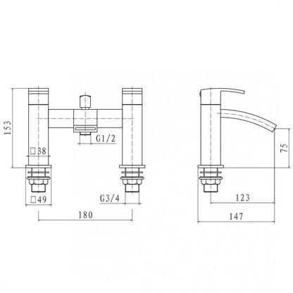 Flair Bath Shower Mixer