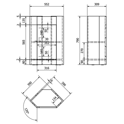 Impakt 405mm Corner Unit