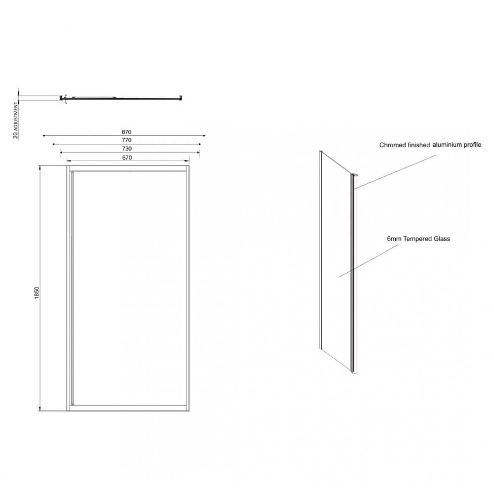 Panneau latéral KV6 700 mm