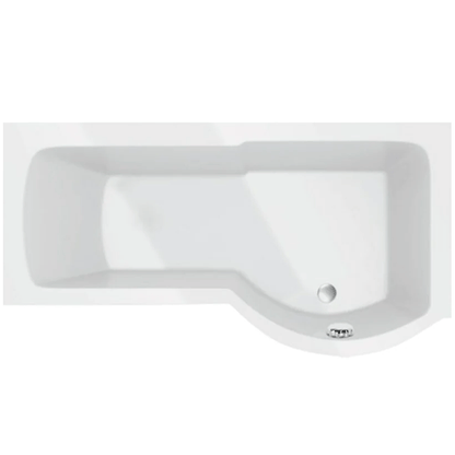 Oblique P Shaped Bath 1700x850mm R/H With Legs