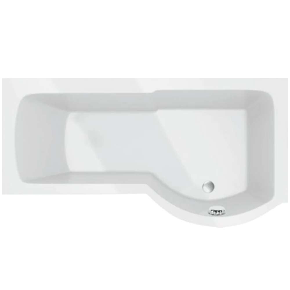 Oblique 1500mm P Shaped Bath R/H With Legs