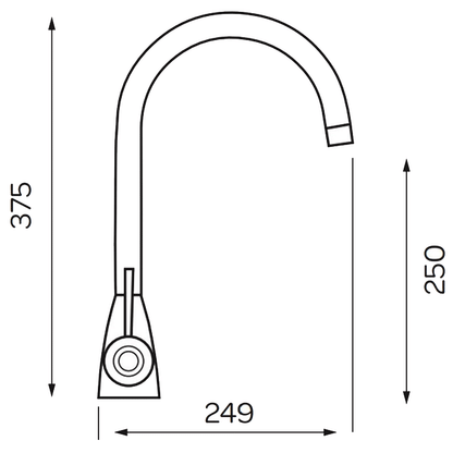 MONO SINK MIXER BRUSHED STEEL