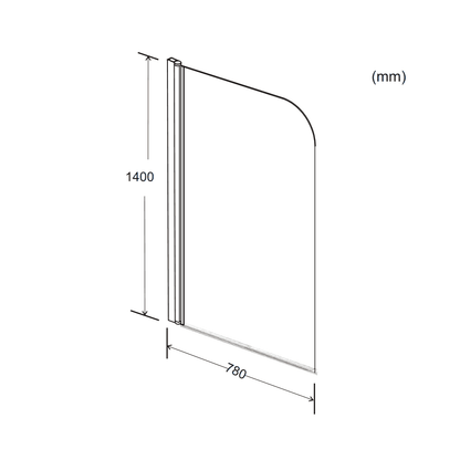 Koncept Straight Screen 6mm