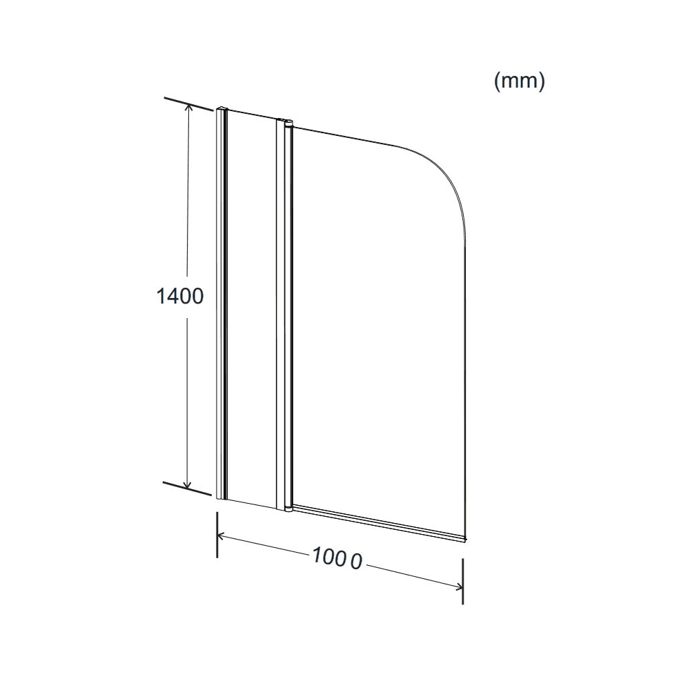 Mampara Koncept Recta con Panel 6mm