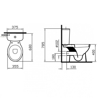 Milton BTW Pan (with Soft Close Seat)