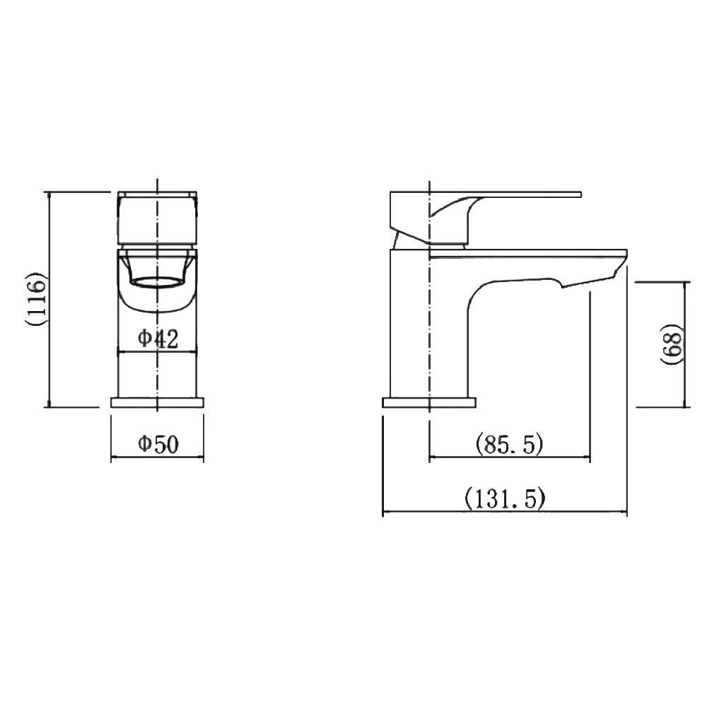 Mezclador monomando para lavabo Mirage