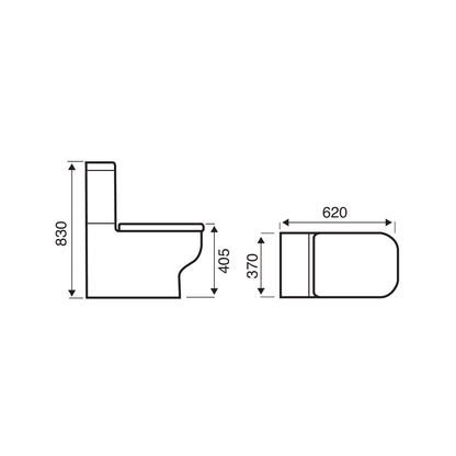 Options 600 Close to Wall C/C WC Pan