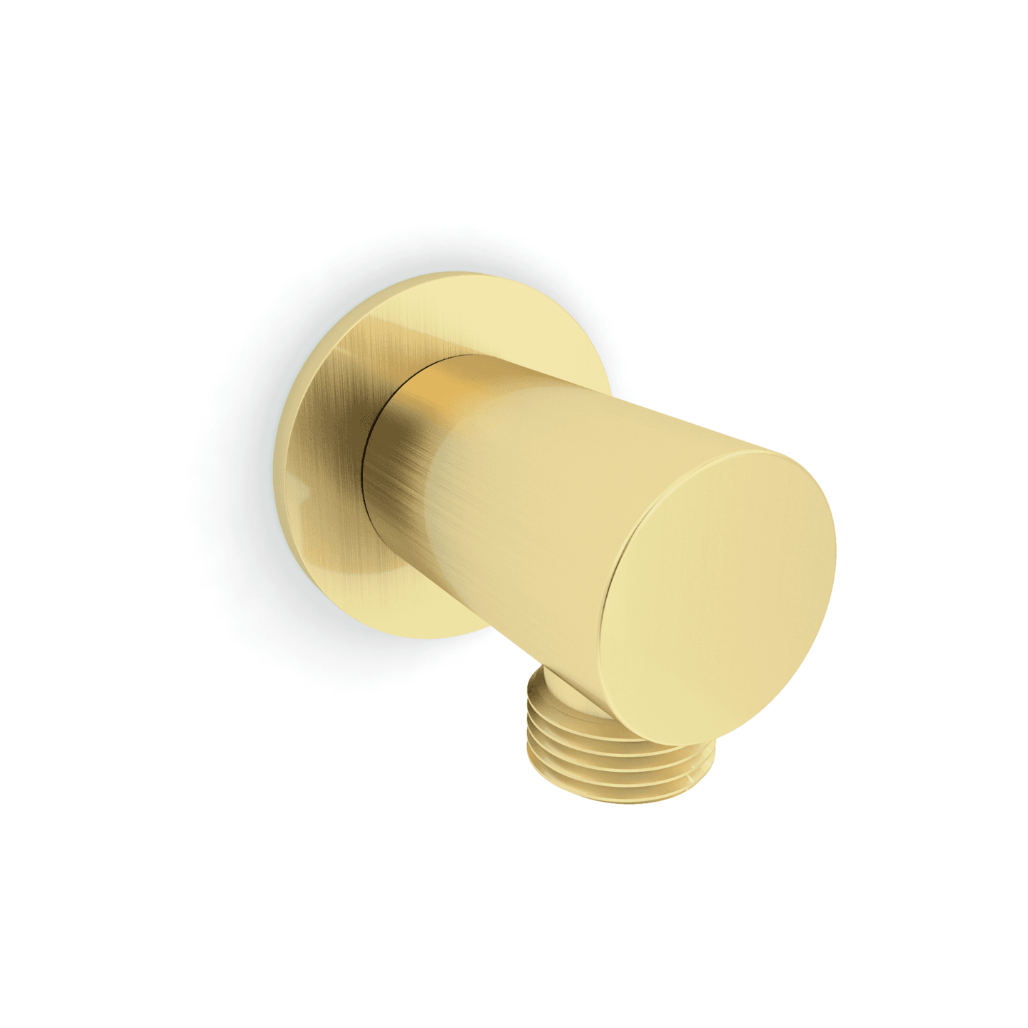 Round Outlet Elbow Brushed Brass