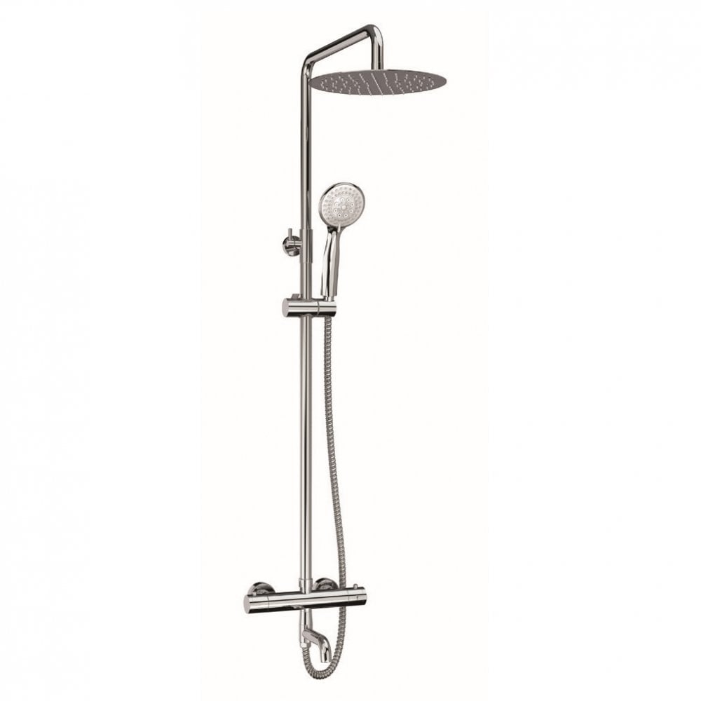 Plan Thermostatic Bar Shower with rigid riser and bath filler spout