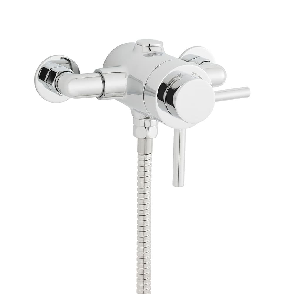 Plan exposed thermostatic shower valve
