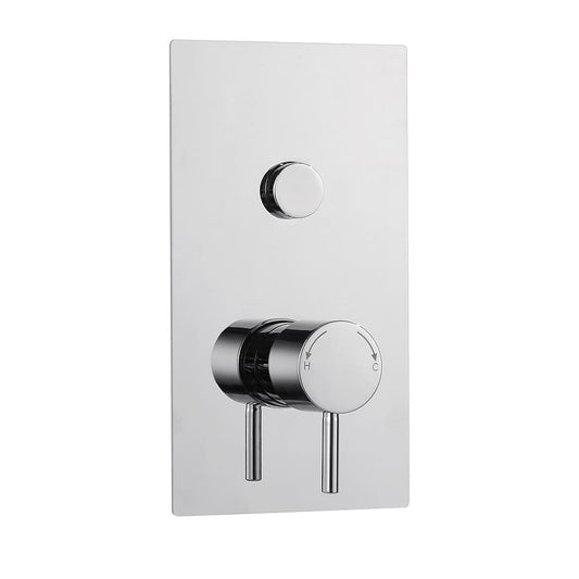 Plan Single Round Push Button Concealed Thermostatic Shower Valve