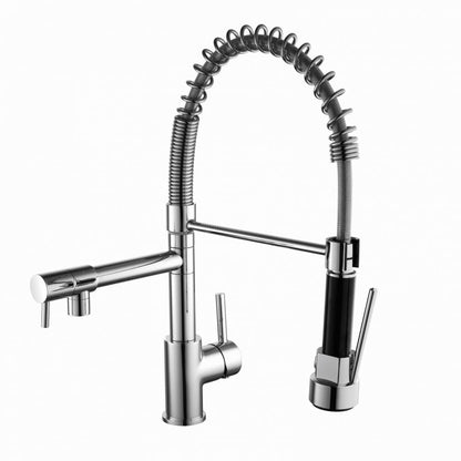 DUAL SPOUT KITCHEN MIXER TAP W/PULL OUT