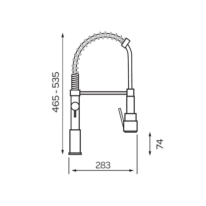 DUAL SPOUT KITCHEN MIXER TAP W/PULL OUT