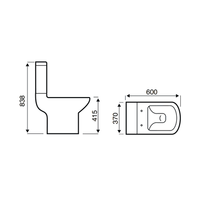 Pure Close Coupled WC Pan