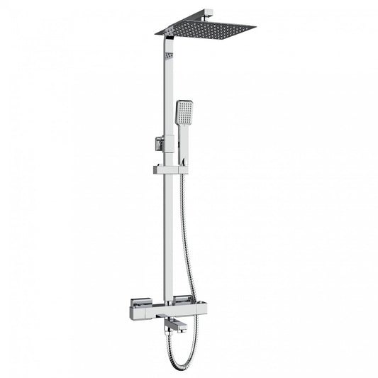 Pure Thermostatic Bar Shower with rigid riser and bath filler spout