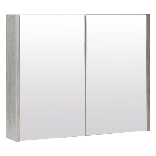 Purity 800mm Mirror Cabinet Silver Oak