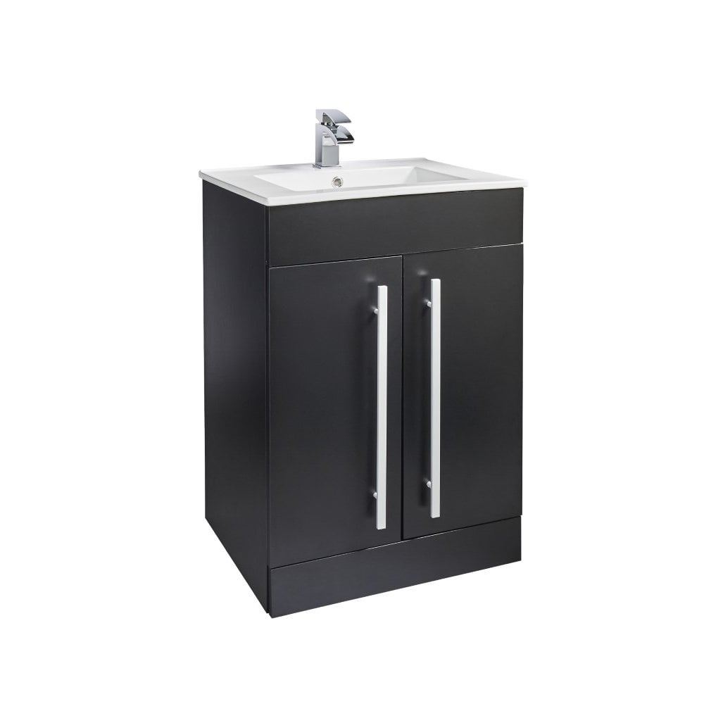 Purity Nero 500mm 2 Door Floor Standing Unit Matt Black