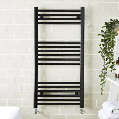 22mm Straight Towel Rail 600mm x 1000mm - Black