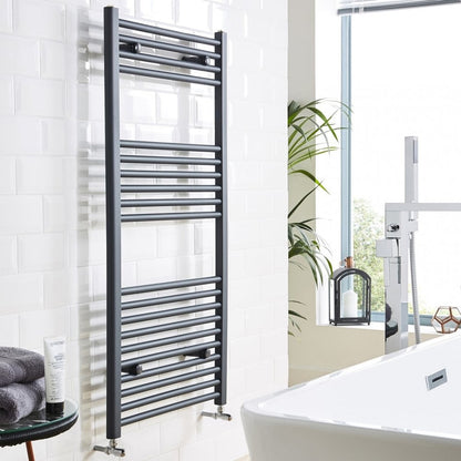 22mm Straight Towel Rail 400mm x 1200mm - Anthracite