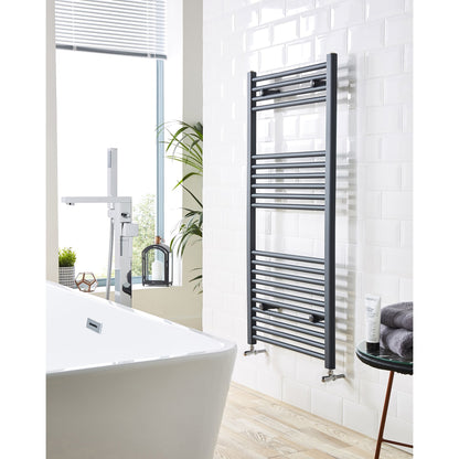 22mm Straight Towel Rail 400mm x 1200mm - Anthracite