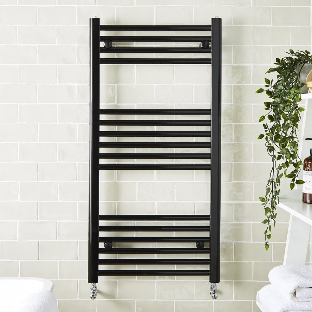 22mm Straight Towel Rail 500mm x 1600mm - Black