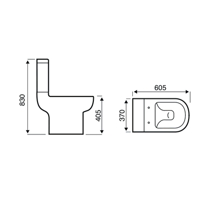 Studio Close Coupled WC Pan