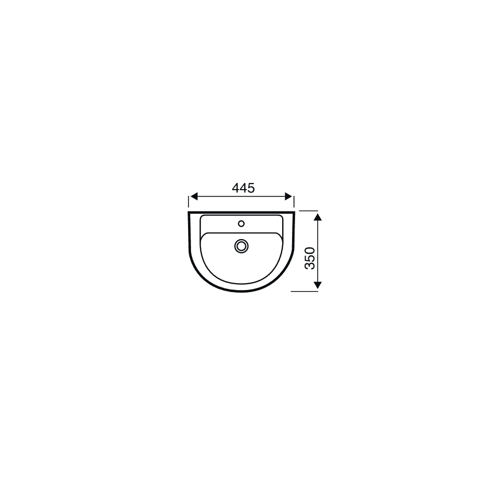 Lavabo de guardarropa redondo Style de 45 cm