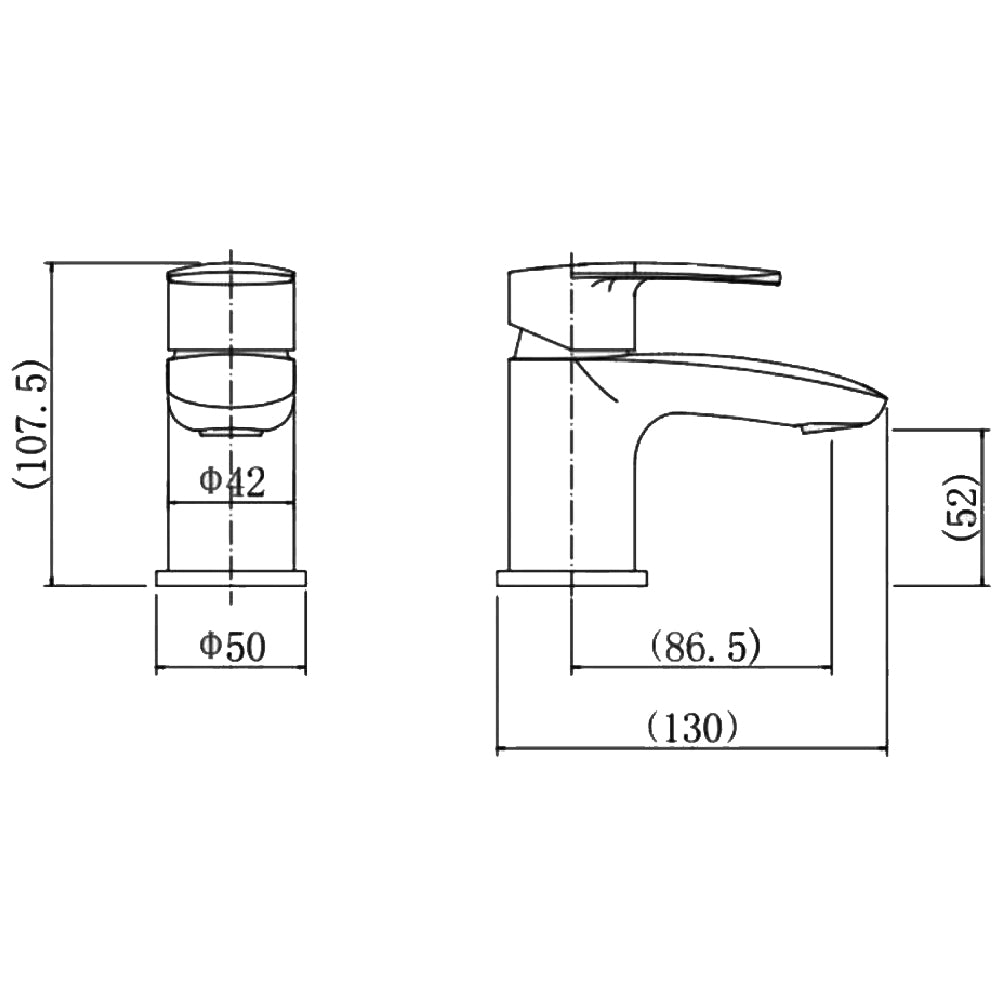 Mezclador monomando Verve Mini para lavabo