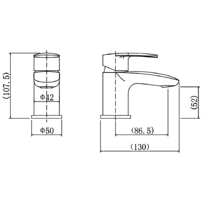 Mezclador monomando Verve Mini para lavabo