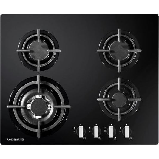 Rangemaster 60cm 4 Burner Gas on Glass Hob