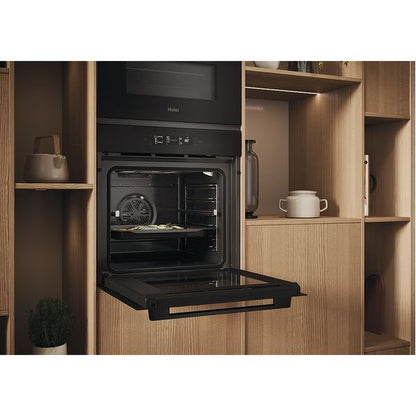 Haier Pyrolytic Oven Black Glass + Haier Compact Combination Oven with AirFry Bundle