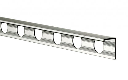 Tile Rite L Shape Tile Trim 2.4m x 12mm Chrome