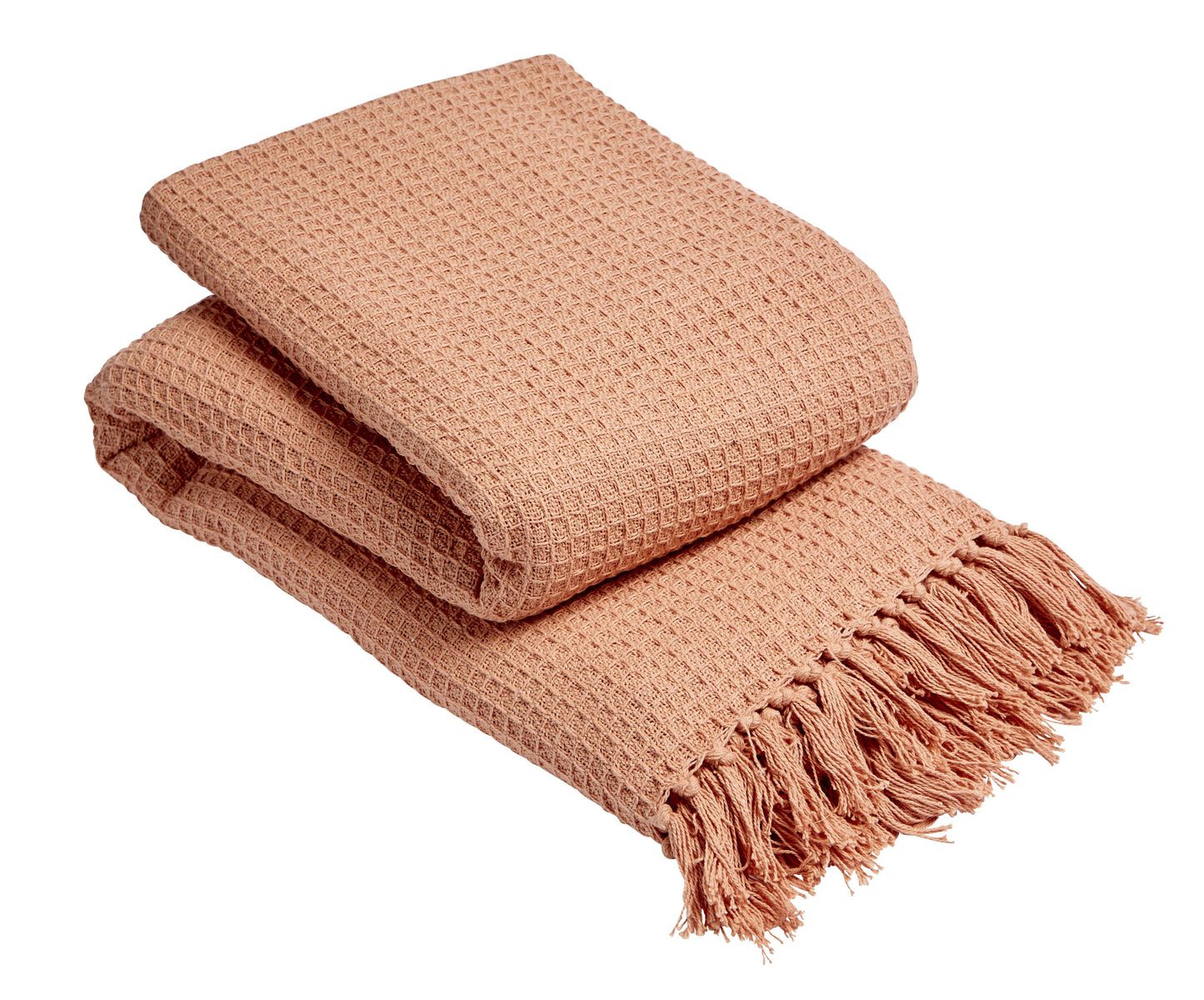 Lisbon Pure Indian Cotton Handwoven Honeycomb Throw Blanket Luxurious Soft Lightweight Easycare Cover for Sofa Bed or Living Room Available in 10 Colours and Sizes by OLIVIA ROCCO