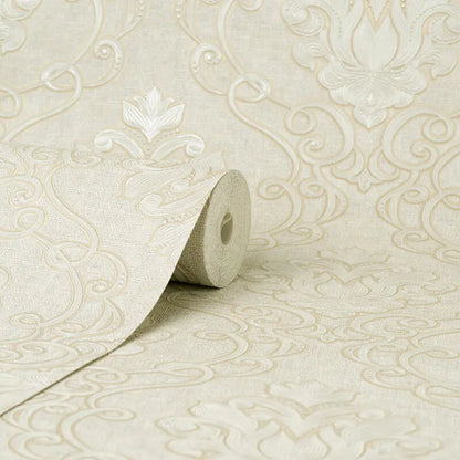 Fine Decor Vymura Florentine Damask Stone Wallpaper (M95658)