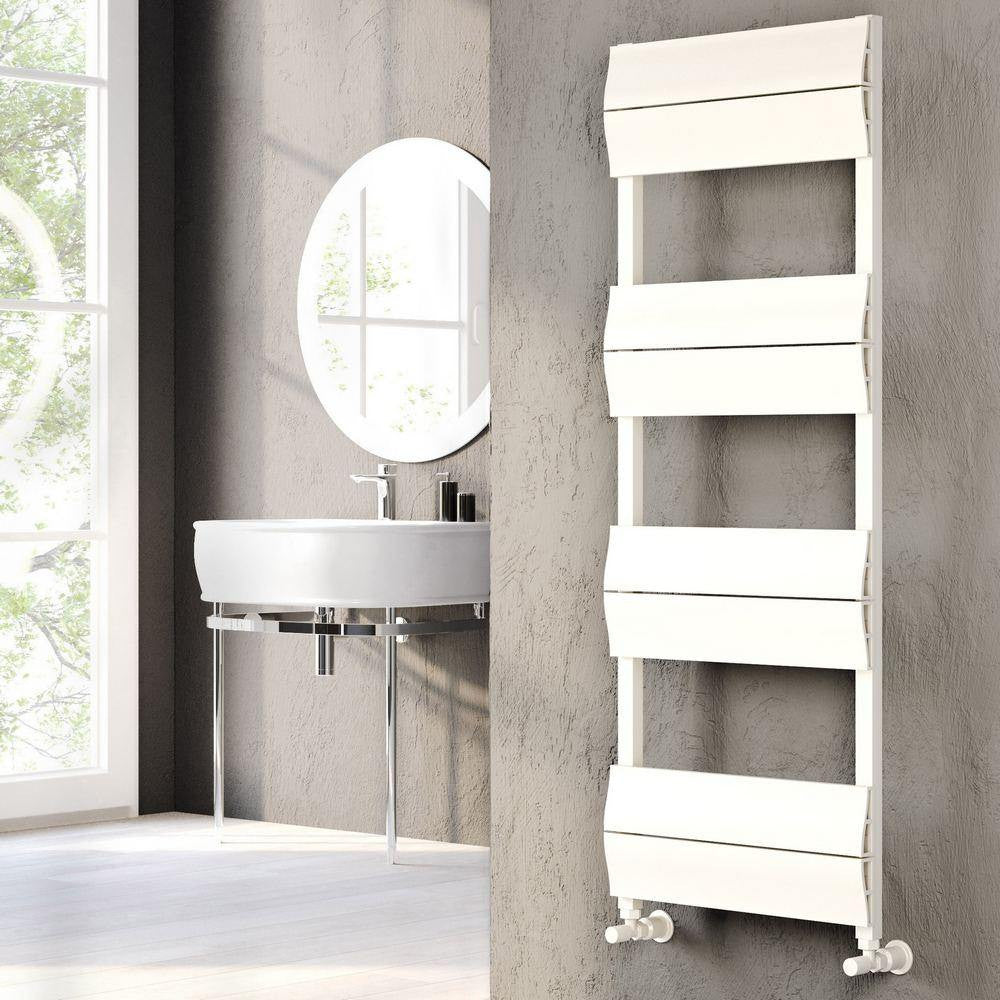 Abbotsford 1350 x 500mm White Aluminium Heated Towel Rail