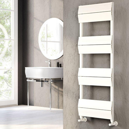 Abbotsford 1000 x 500mm White Aluminium Heated Towel Rail