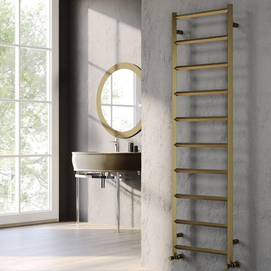 Alberta 1200 x 500mm Bronze Aluminium Heated Towel Rail