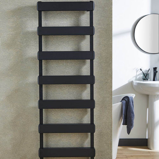 Banff 1000 x 500mm Black Aluminium Heated Towel Rail