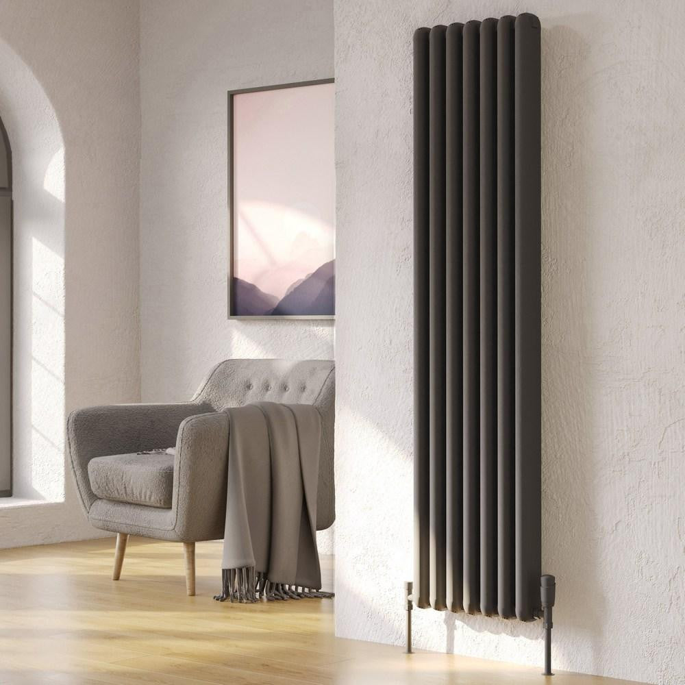 Calgary Vertical Radiator Grey 1800mm X 520mm Radiator