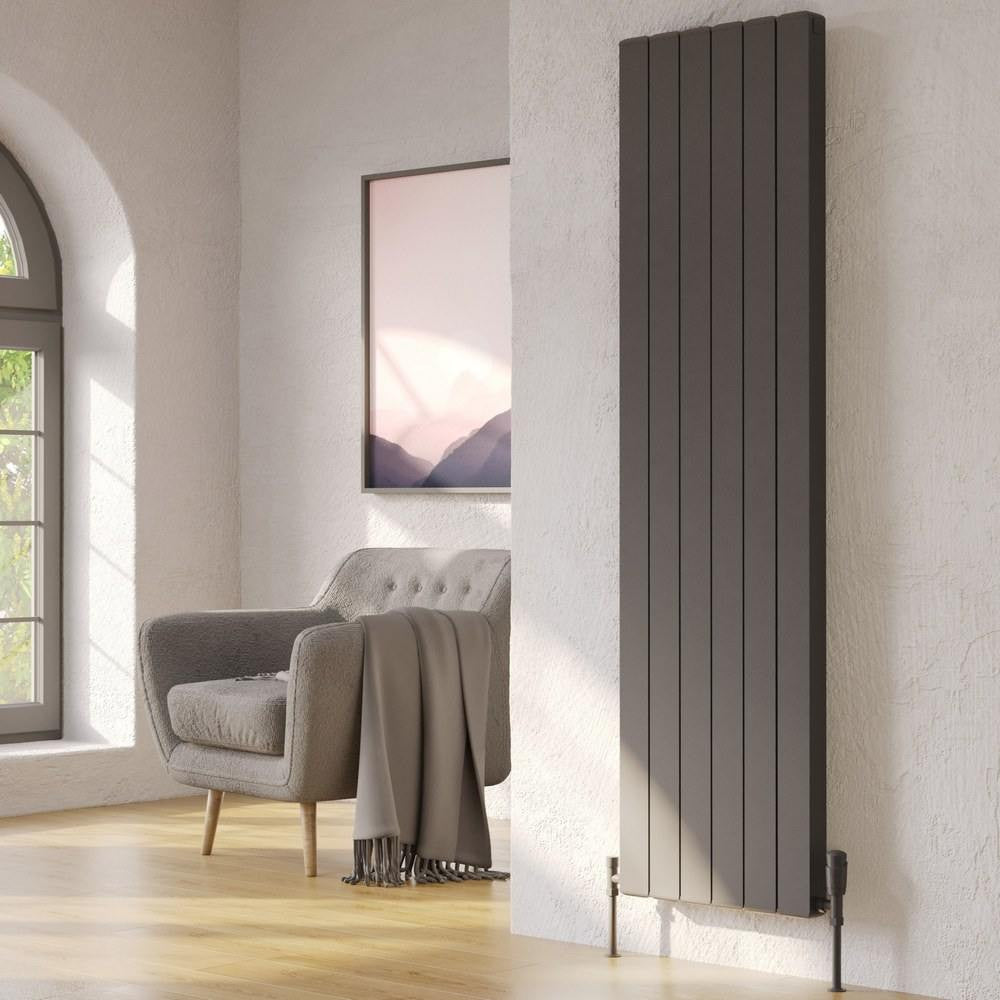 Edmonton 1775 x 316mm Grey Vertical Radiator