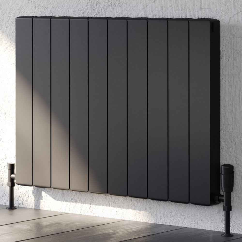 Edmonton 575mm x 476mm  Black Horizontal Radiator