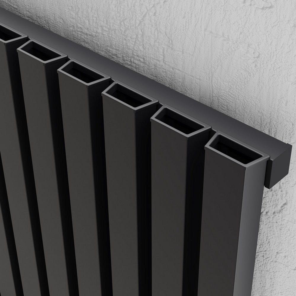 Hamilton 1775 x 463mm Black Vertical Single Panel Radiator