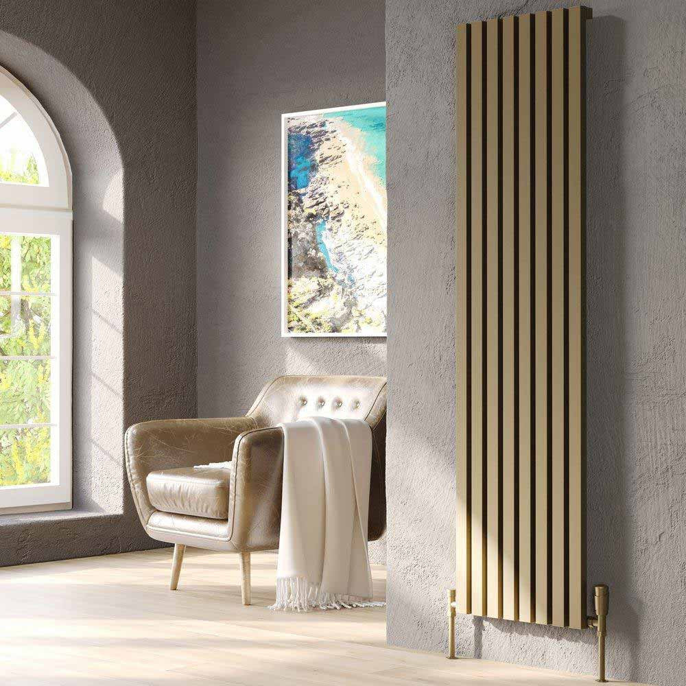 Hamilton 1775 x 463mm Bronze Vertical Double Panel Radiator