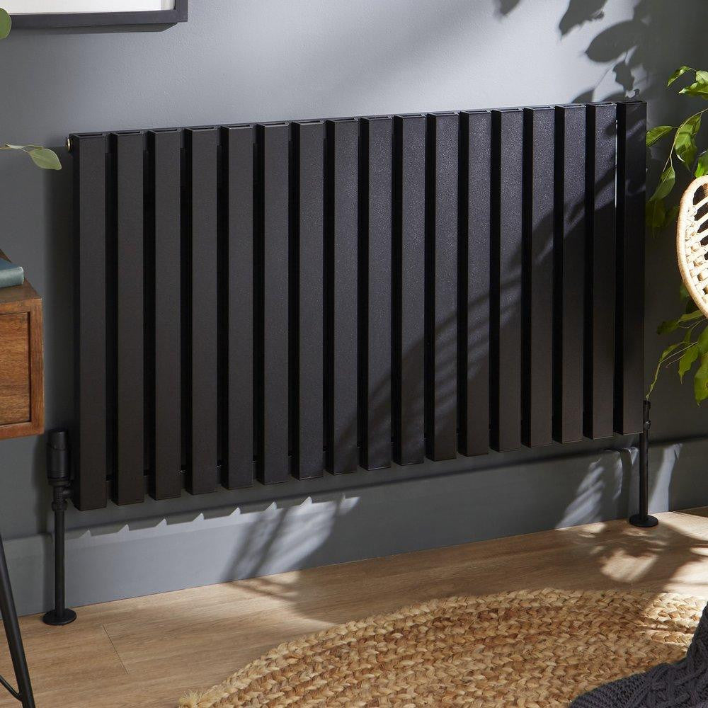 Hamilton 575 x 1171mm Black Horizontal Single Panel Radiator